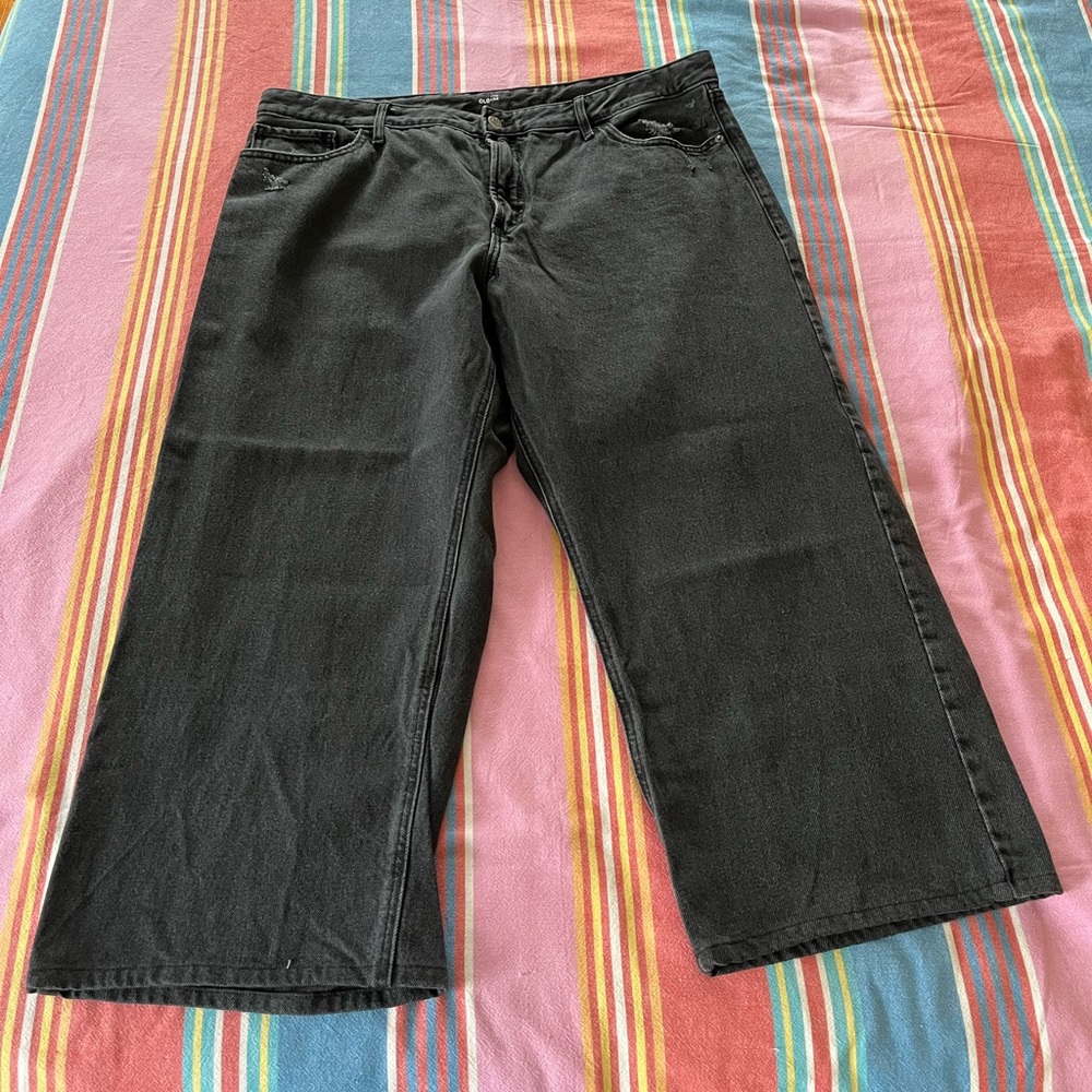 Old Navy cropped wide leg jeans